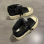 Damen High-Top Sneakers mit dicker Gummisohle und seitlichem Reißverschluss