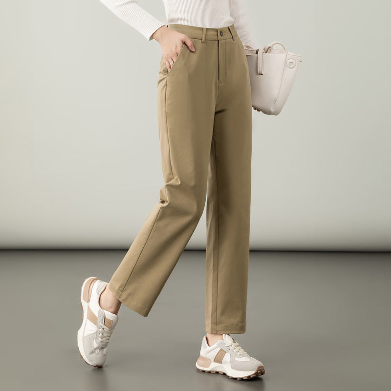 Damen elegante Stoffhose mit elastischem Bund