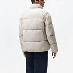 Damen gesteppte Winterjacke mit hochschließendem Kragen und praktischen Taschen Hedi-Mode