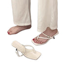 Damen elegante Zehentrenner mit modischem Riemchen-Design R&B