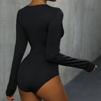 Damen Body mit elegantem Spitzenbesatz und figurumspielendem Schnitt R&B