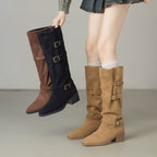 Damen Elegante Stiefel mit modischem Schnallen-Detail R&B