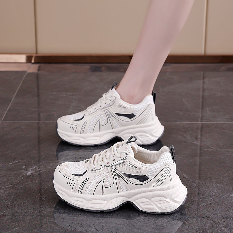 Damen Sportliche Sneakers mit atmungsaktiven Mesh-Einsätzen und stoßdämpfender Sohle R&B