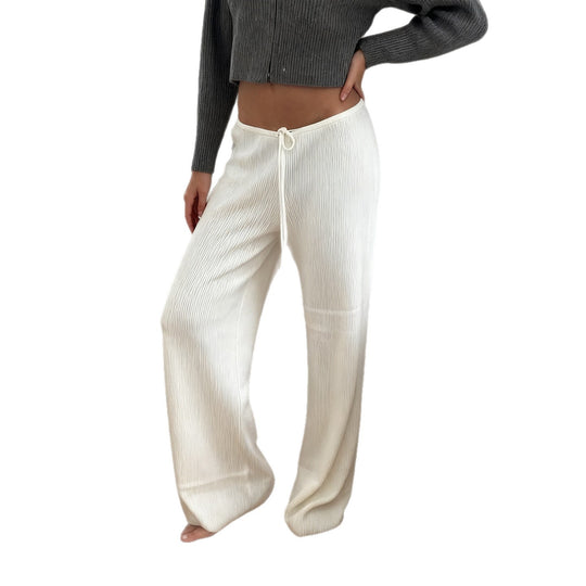 Damen Weite Jersey-Hose mit elastischem Bund und Kordelzug R&B