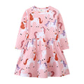 Mädchen Langarmkleid mit fröhlichem Einhorn-Design R&B