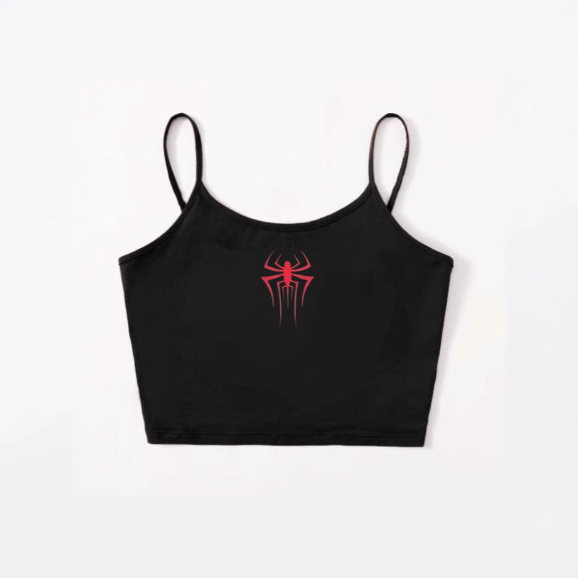 Damen Crop-Top mit kreativem Herz-Design R&B