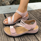 Damen Komfortable Sandalen mit verstellbaren Riemen und anatomischem Fußbett R&B