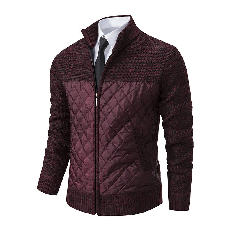 Herren gesteppte Freizeitjacke mit hochschließendem Kragen und praktischen Taschen R&B