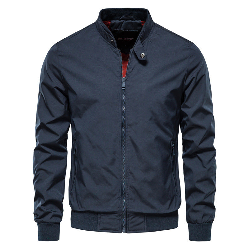 Herren leichte Flugjacke mit praktischen Taschen und Reißverschluss