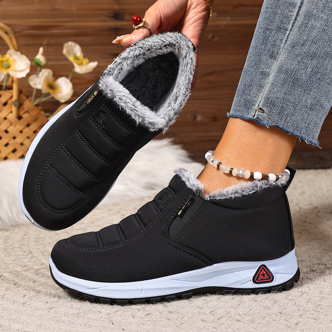 Damen Winter Slip-On Sneaker | Warmes Futter & Rutschfeste Sohle | Große Größen