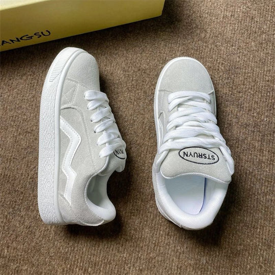 Damen Sportliche Sneaker mit hochwertigem Wildleder und rutschfester Sohle R&B