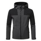 Herren funktionale Outdoor-Jacke mit verstellbarem Kapuzenbereich R&B