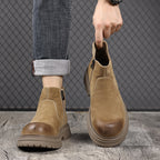 Damen Robuste Chelsea-Stiefel aus weichem Wildleder mit seitlichem Reißverschluss R&B