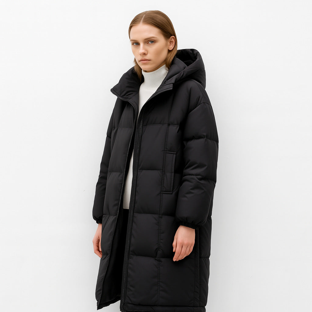 Damen Wintersteppmantel mit Kapuze und praktischen Reißverschlusstaschen R&B