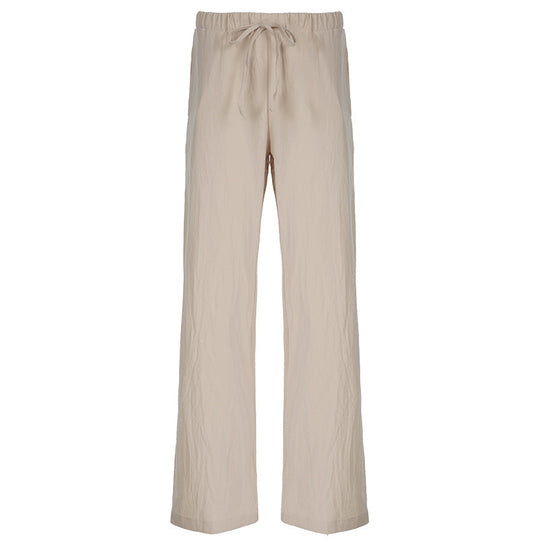 Damen weite Sommerhose mit verstellbarem Bund und praktischen Seitentaschen R&B