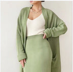 Damen Elegantes Strick-Set mit Rückenschlitzen und lässiger Passform R&B