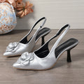Damen Slingback-Pumps mit dekorativem Blumenapplikation R&B