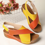 Damen Komfortable und elegante Clogs mit Kreuzriemen R&B