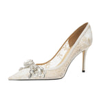 Damen elegante Pumps mit luxuriösem Strass-Detail R&B