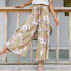 Damen Weite Palazzo-Hose mit floralem Design und elastischem Bund R&B