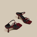 Damen Elegante und verführerische Sling-Sandalen mit schmalem Riemendesign