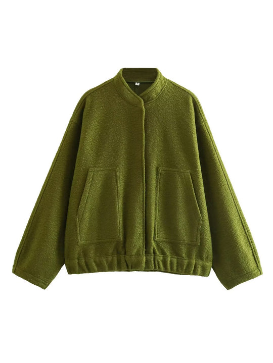 Damen Übergangsjacke mit modernem Stoffmix und praktischen Taschen R&B