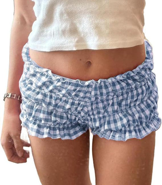 Damen Luftige Shorts mit Gingham-Muster R&B