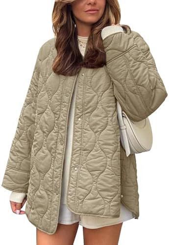 Damen Lässige Steppjacke mit praktischen Taschen und lässigem Schnitt R&B