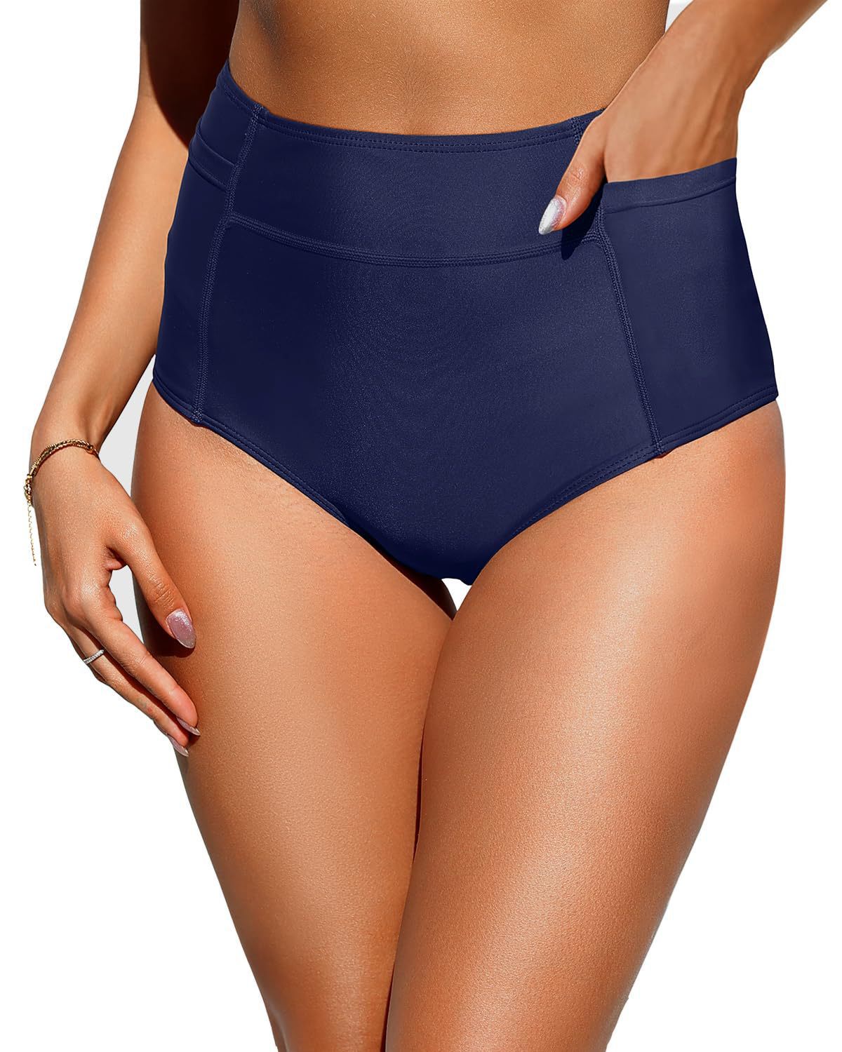 Damen Hochtaillierte Badeshorts R&B