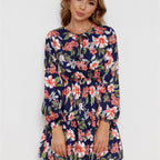 Damen Maxikleid mit verspieltem Blumenmuster und elastischem Bund R&B