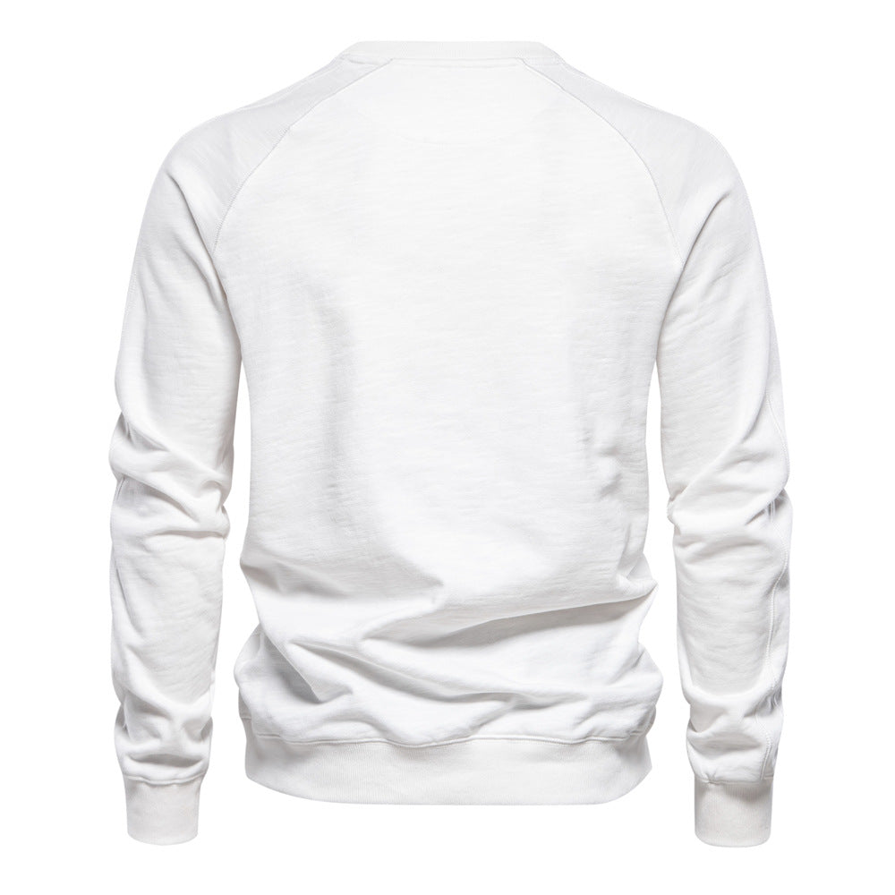 Herren Sweatshirt mit Raglanärmeln und hochwertiger Baumwolloberfläche R&B