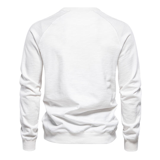 Herren Sweatshirt mit Raglanärmeln und hochwertiger Baumwolloberfläche R&B