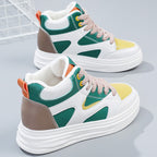 Damen modische High-Top Sneakers mit trendigen Farbakzenten R&B