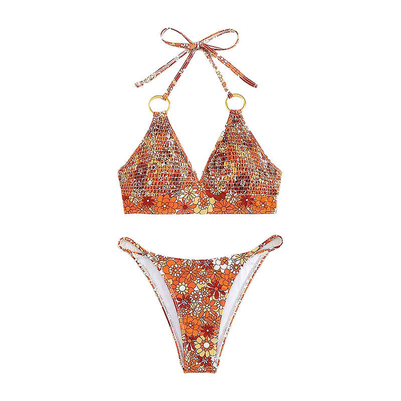 Damen Triangel-Bikini mit Schmuckdetails und verstellbaren Trägern R&B