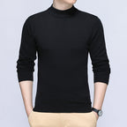 Herren stilvoller Rollkragenpullover aus weichem Baumwollmix R&B