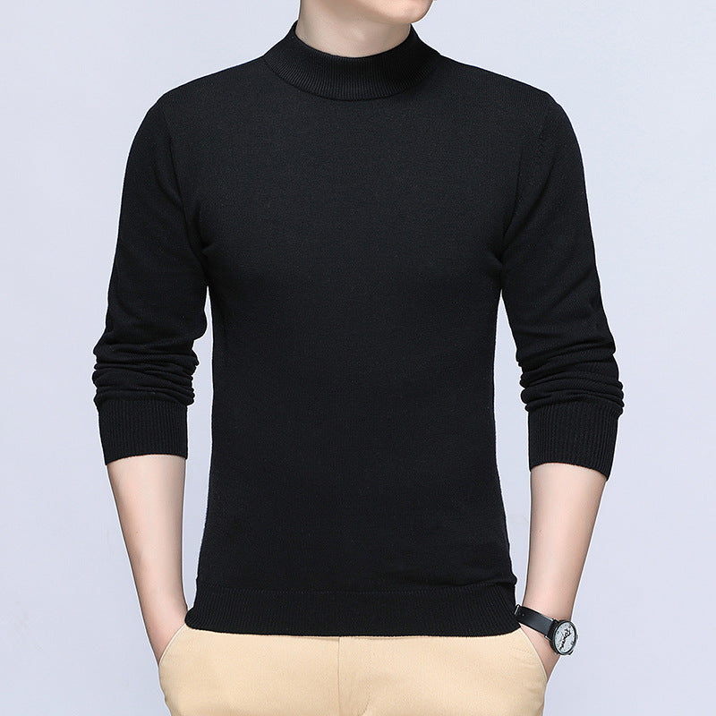 Herren stilvoller Rollkragenpullover aus weichem Baumwollmix R&B