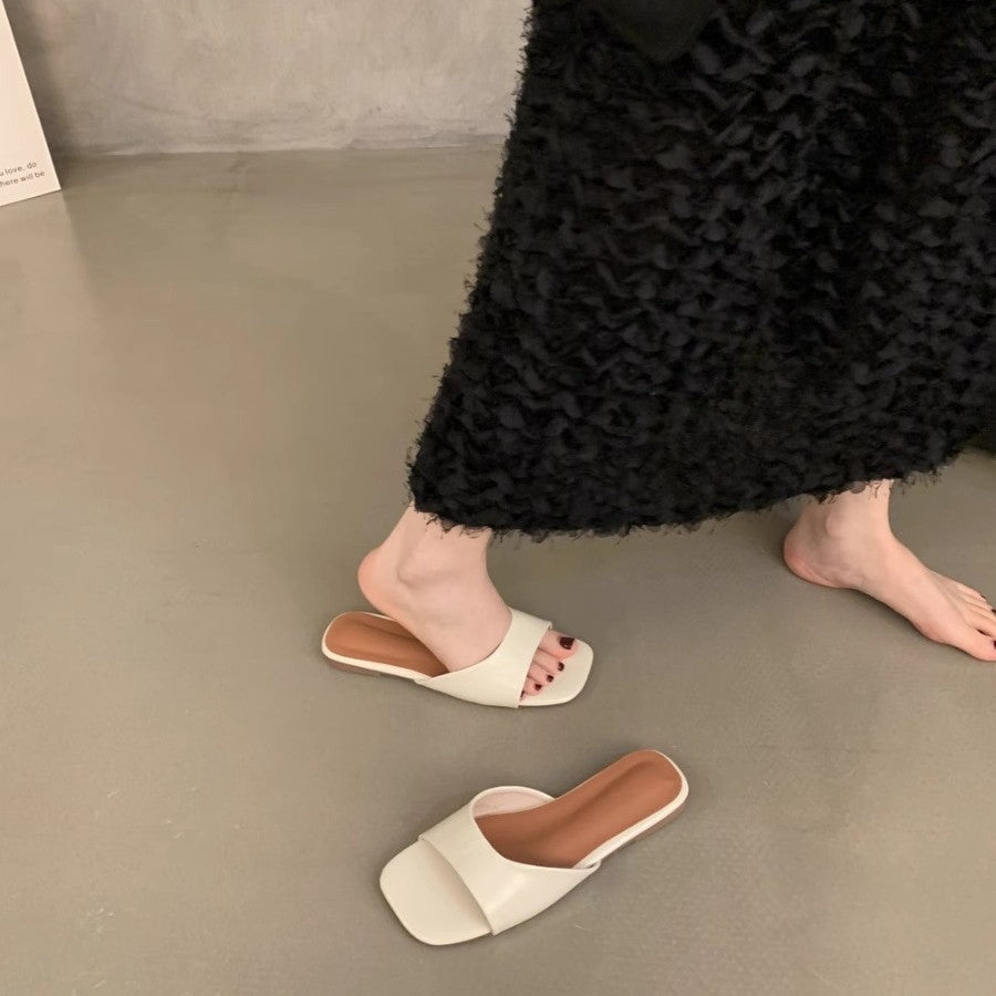 Damen modische Slide-Pantoletten mit elegantem Riemen und bequemer Fußbettgestaltung R&B