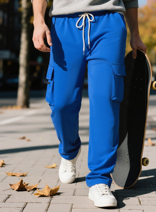 Cargo Jogginghose Herren mit elastischem Bund und Seitentaschen