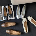 Damen Ballerinas mit dekorativem Schleifen-Design und bequemem Fußbett EB