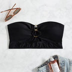 Damen Bandeau-Bikinioberteil mit raffiniertem Ringdetail R&B