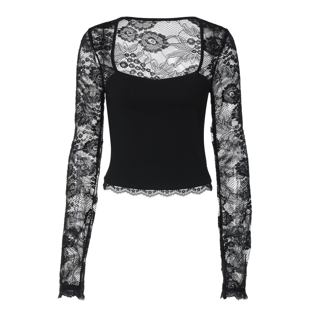 Damen Elegantes Oberteil mit Spitzendetails R&B