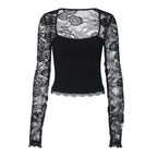 Damen Elegantes Oberteil mit Spitzendetails R&B