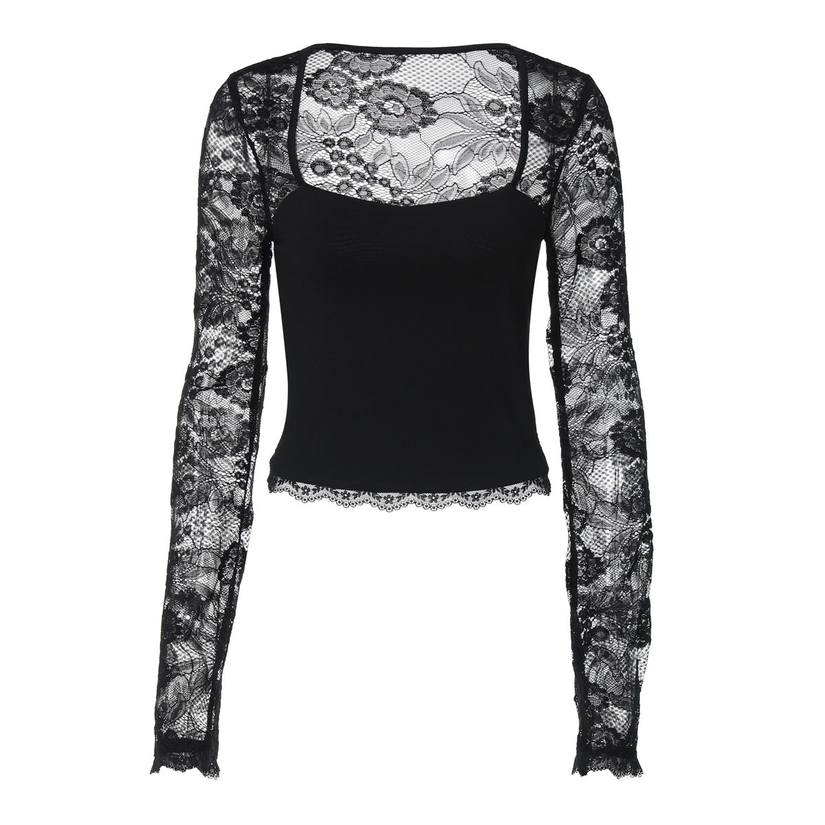 Damen Elegantes Oberteil mit Spitzendetails R&B
