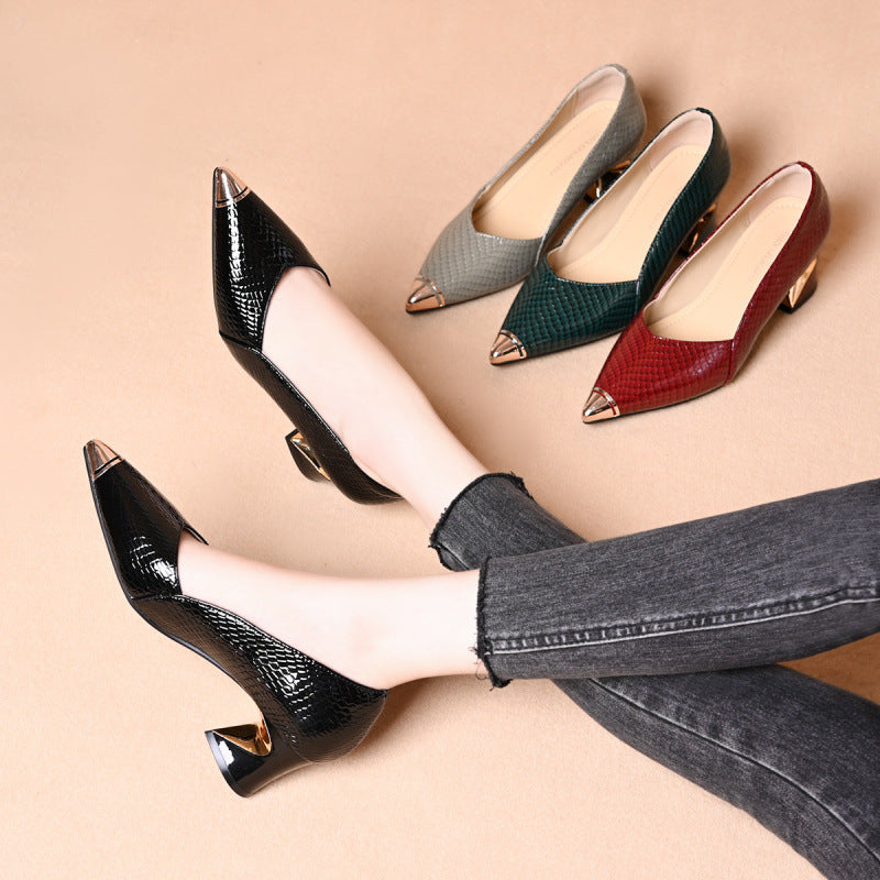 Damen Elegante Pumps mit innovativem geometrischem Absatz R&B