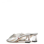 Damen glamouröse Mules mit eleganter Blütenverzierung R&B
