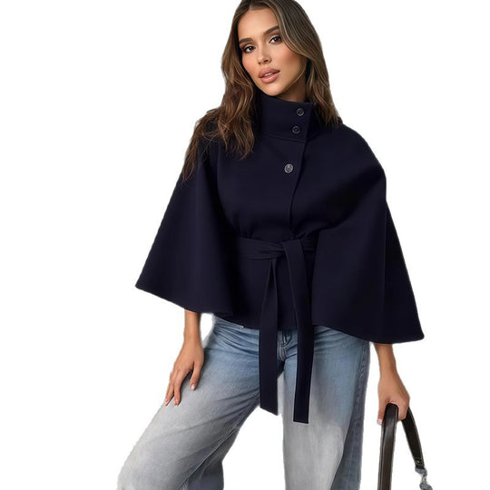 Damen elegante und vielseitige Cape-Jacke R&B