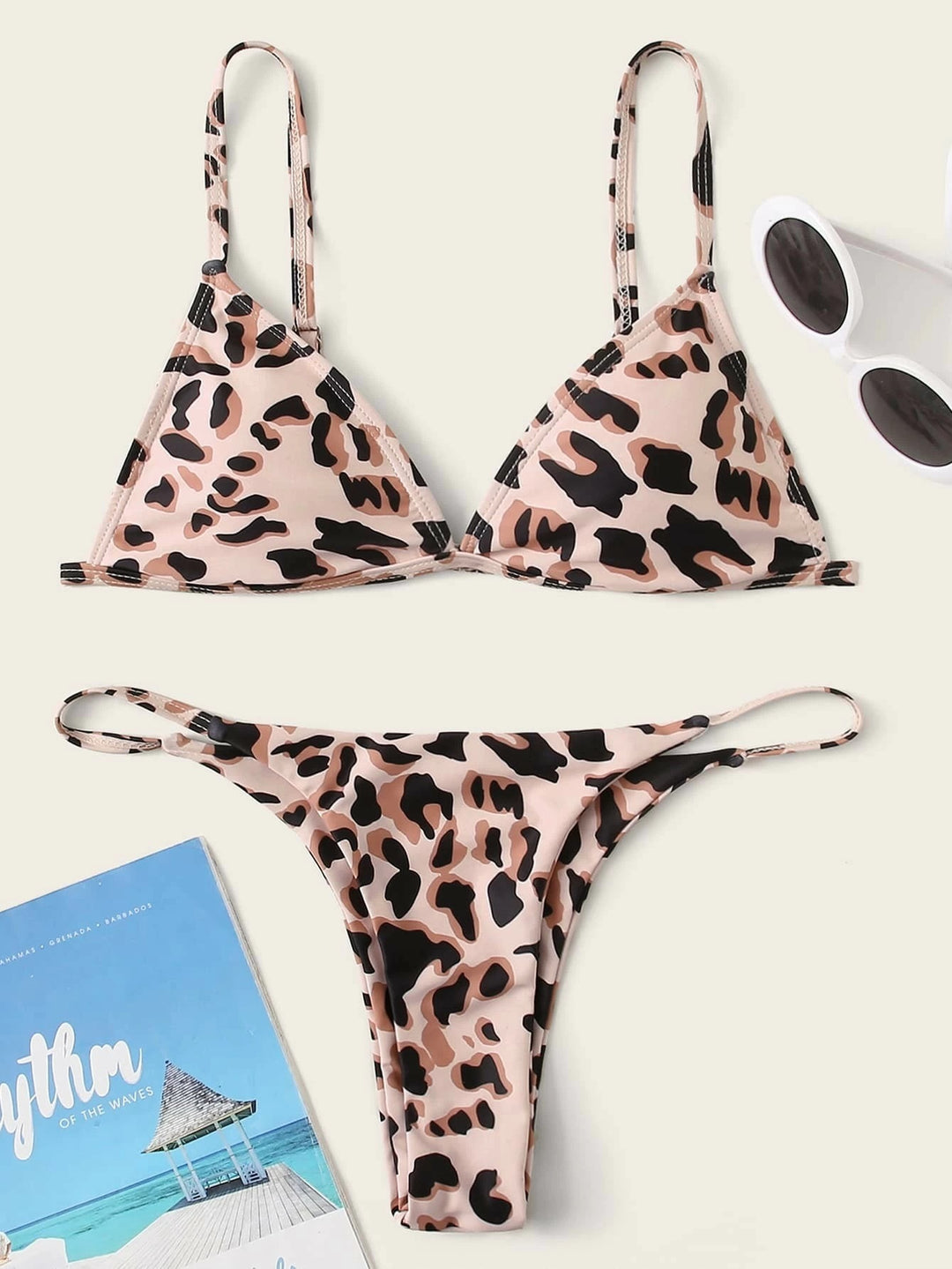 Damen Triangel-Bikini mit aufregendem Leoparden-Design R&B