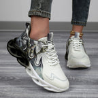 Damen Sportliche Sneaker mit futuristischem Grafikdesign