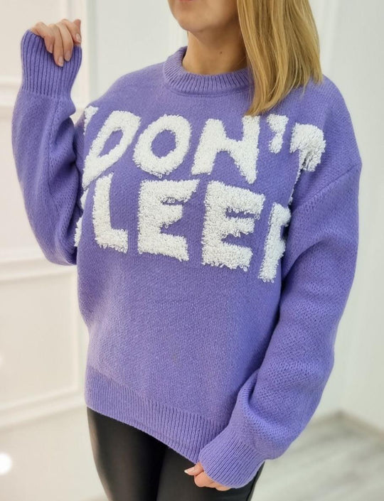 Damen Kuscheliger Statement-Pullover mit Motiv R&B