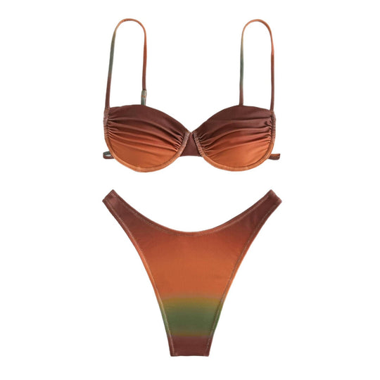 Damen Bikini-Set mit gepaddetem Oberteil und figurschmeichelndem Schnitt R&B